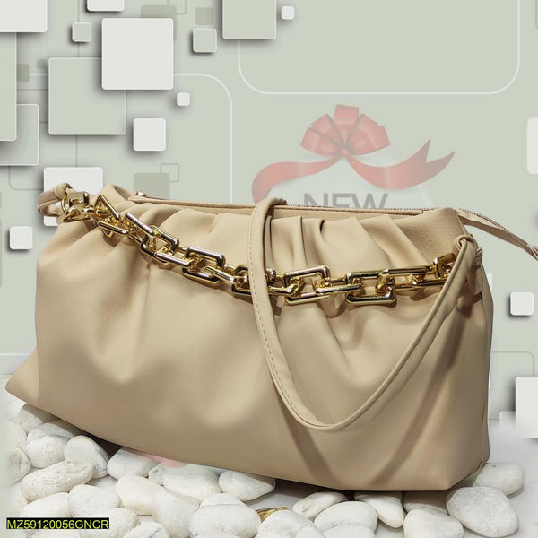 Women's PU Leather Plain Hand Bag