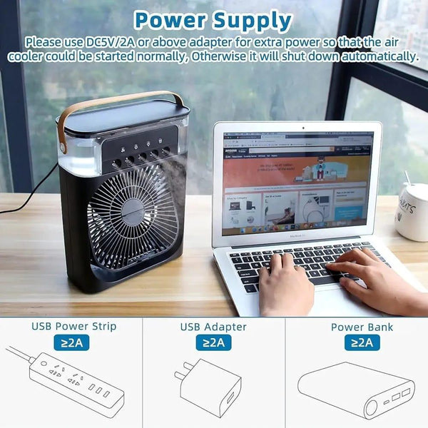 Mini Air Conditioner - 1 Pc Portable Cooling Solution for Home and Office