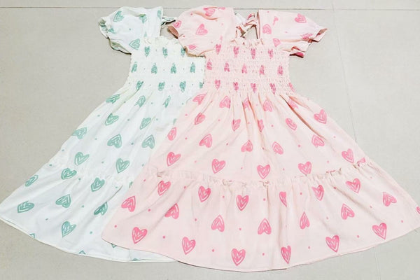 Smokey chest soft cotton  frock