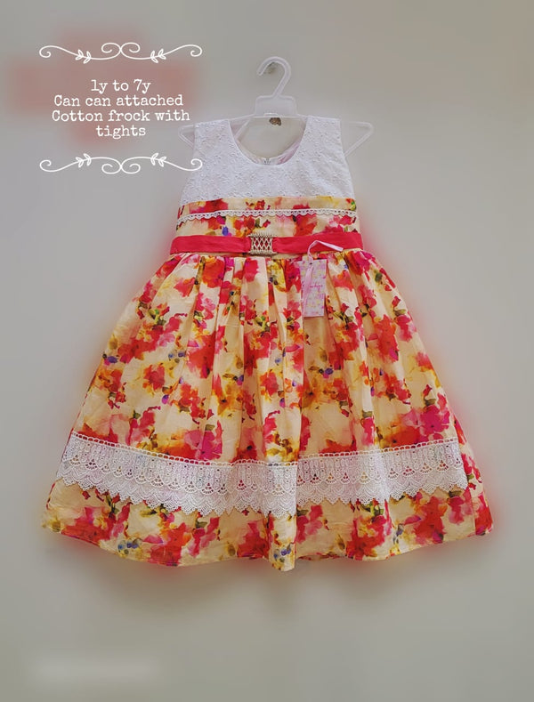 Cotton Frock With Tights