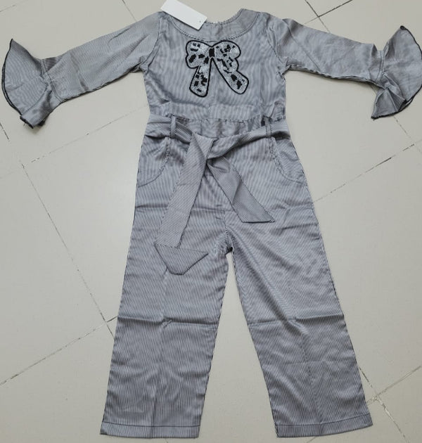 Silk jumpsuit with back zipper